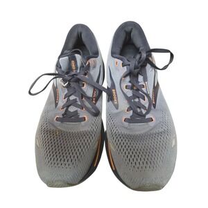 Brooks Ghost‎ Running Shoes Mens Gray Orange Cushion Comfort Athletic Sneakers